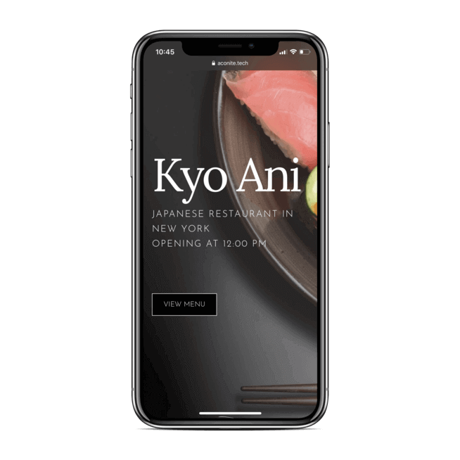 Japanese Restaurant web design portfolio